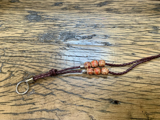 The Bo-Ho Plaited Leather Lanyard