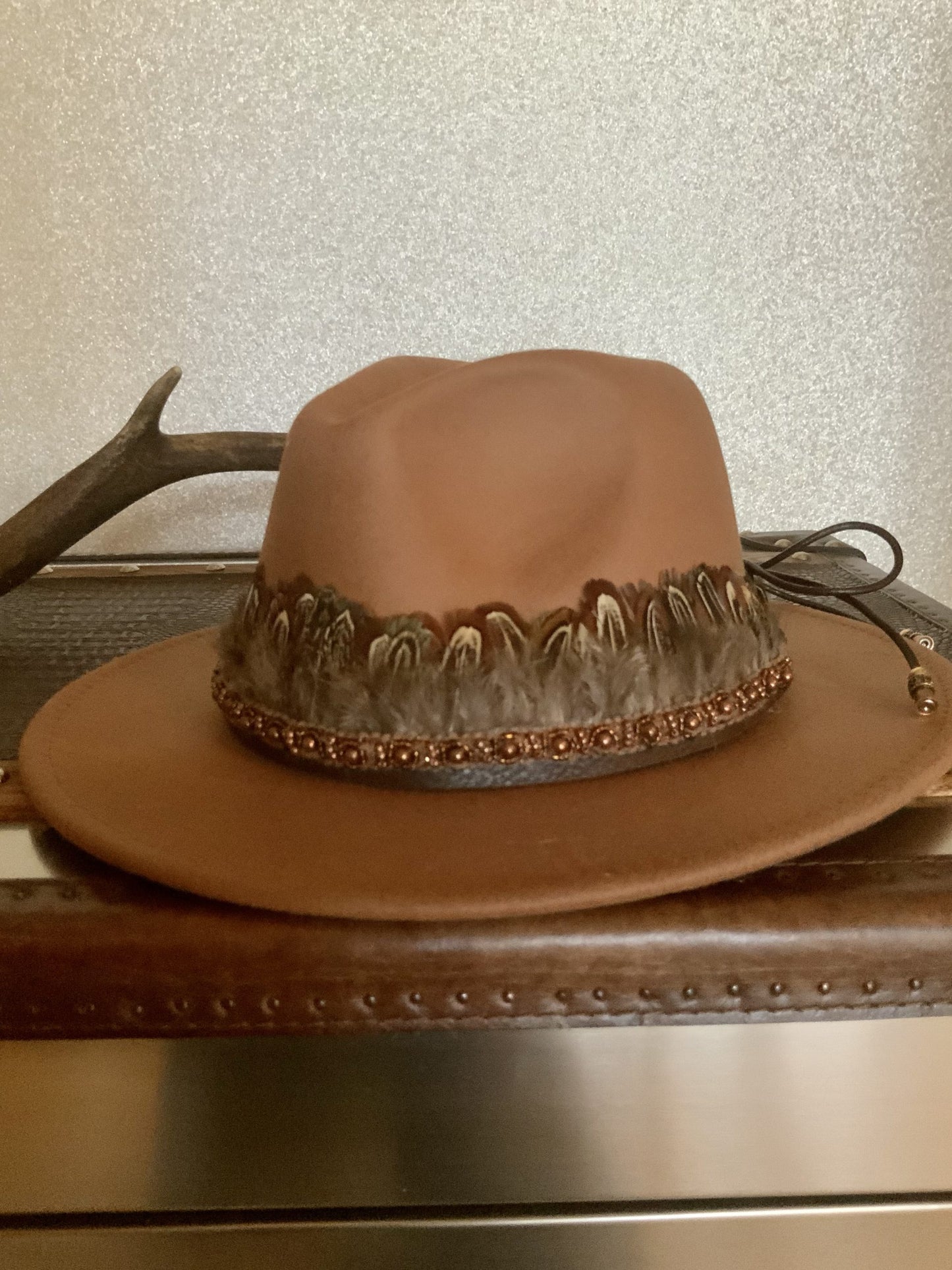 The Cherokee Leather and Feather Hat Band