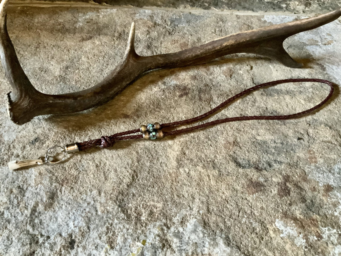 The Beat Keeper Leather Lanyard with Glass Beads