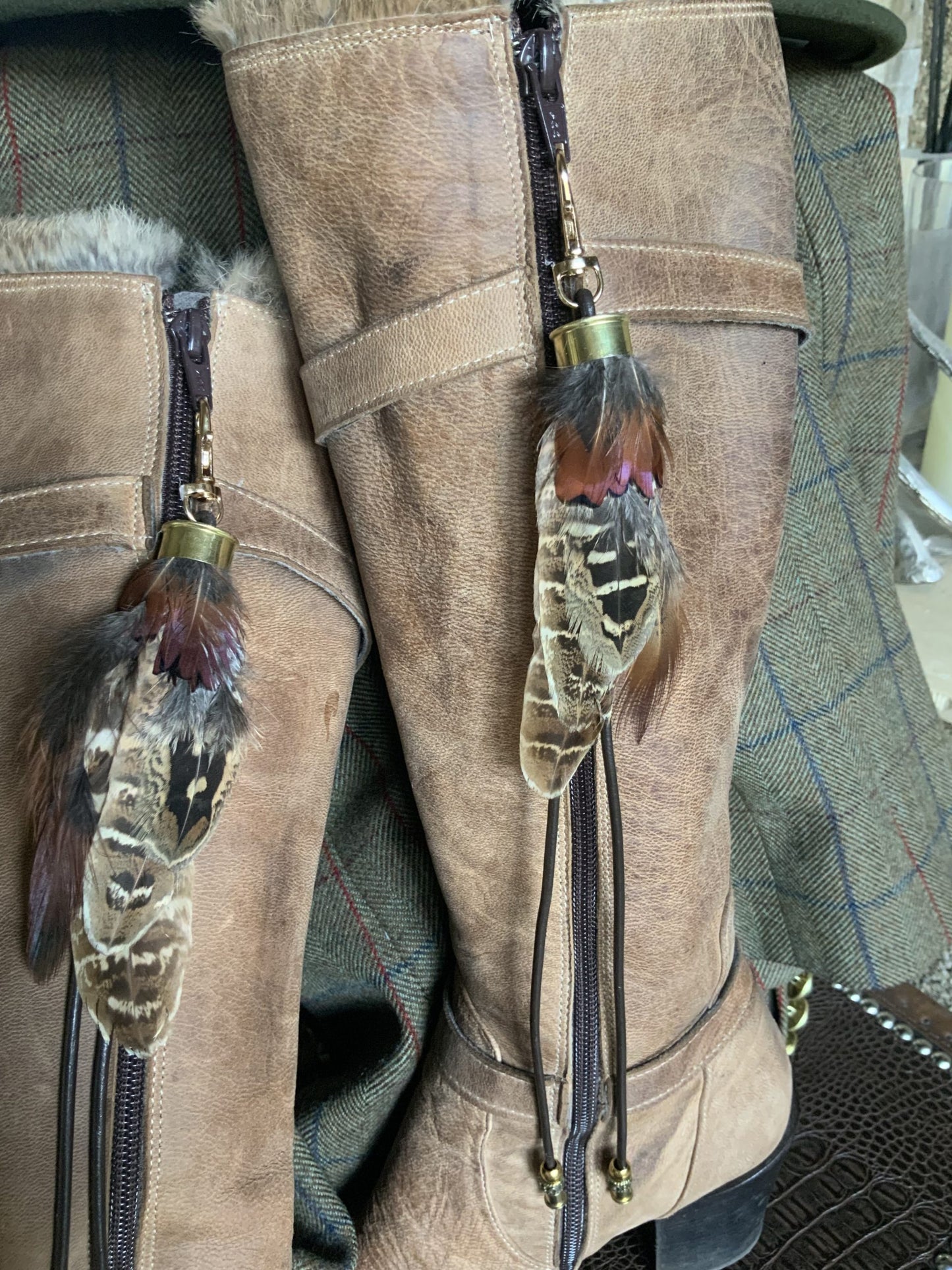 The Field Feather Wing Boot Tassel