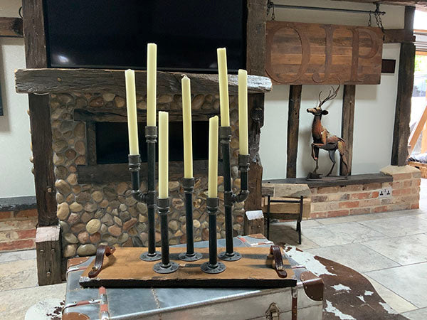 The Lumiere Candelabra with Reclaimed Oak