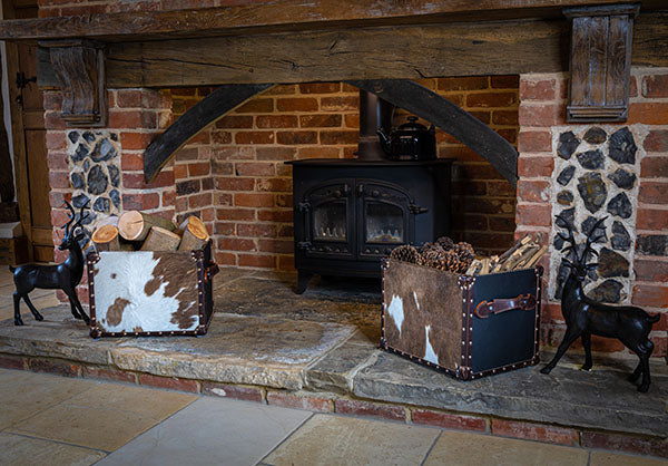 The Voyager Cowhide and Leatherette Storage Trunk Box